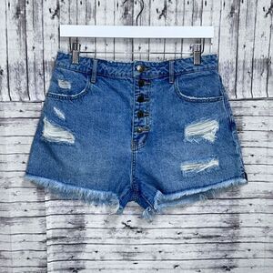 Show Me Your Mumu Arizona Button Up Denim Shorts